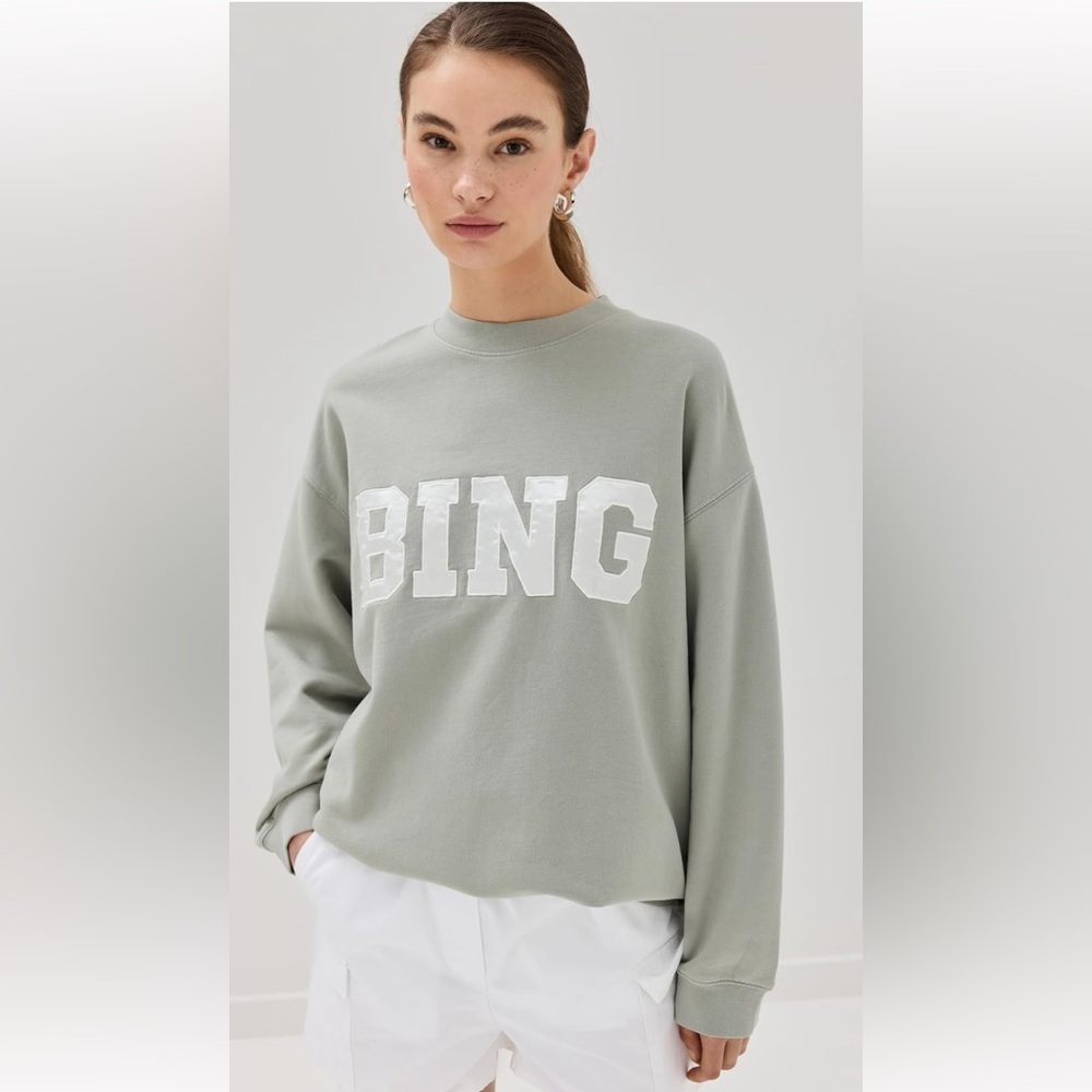 Anine Bing Tyler Satin Bing Sweatshirt